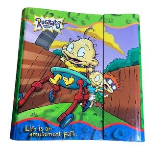 Nickelodeon Vintage Rugrats Binder 3 Ring Tommy Amusement Park Retro Y2K